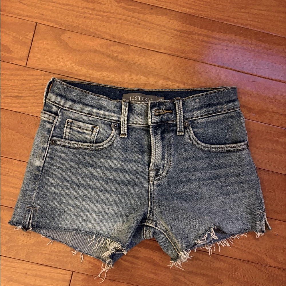 Just USA The Dad Freyed Hem Denim Short
